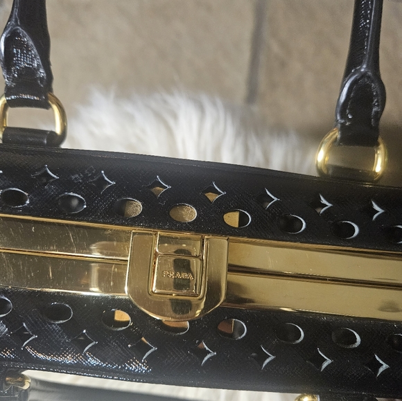Vintage Laser Cut Prada Handbag - Picture 4 of 16